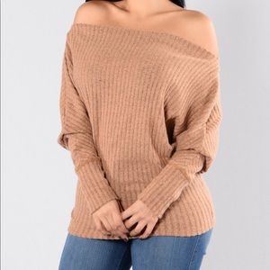 Fashion Nova Camel Colored Sweater